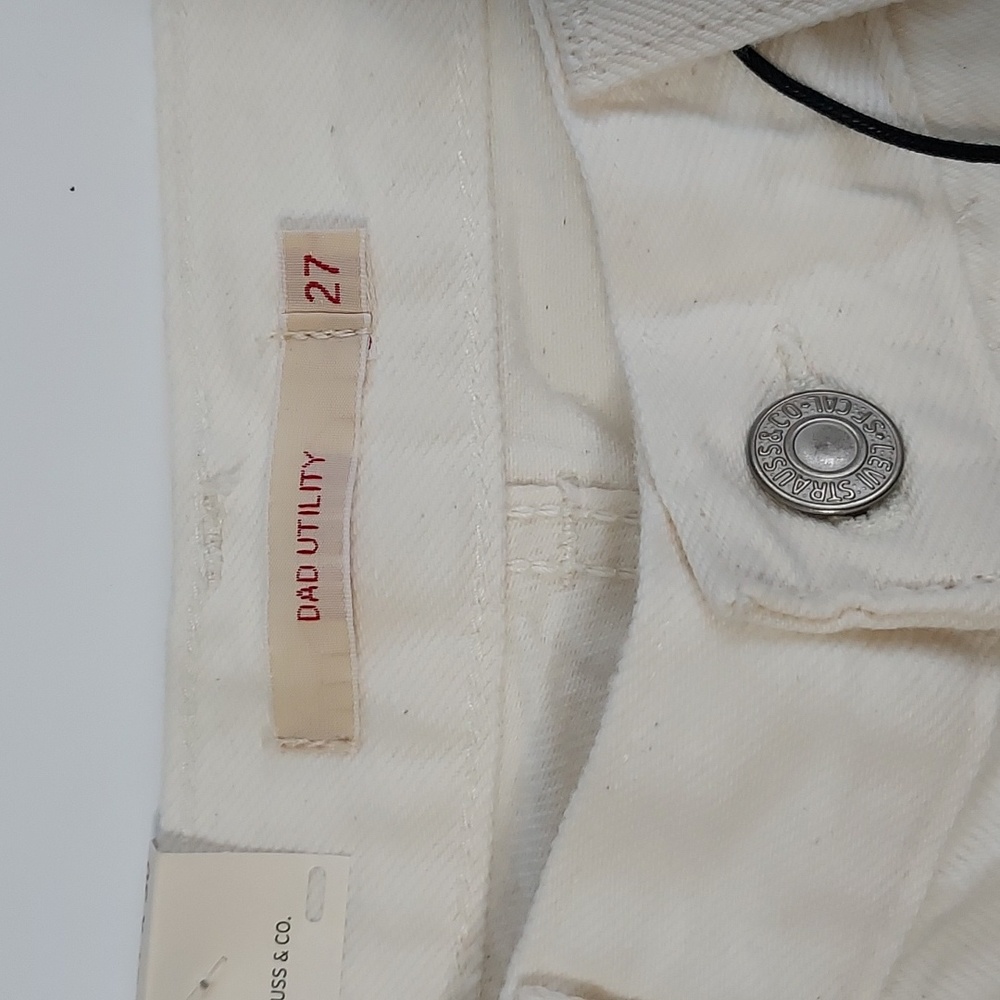 Levi's Off-White Straight Leg Jeans - Picture 6 of 14